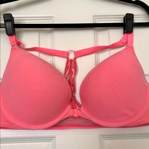 Pink Victoria’s Secret Racerback Push Up Bra 38D